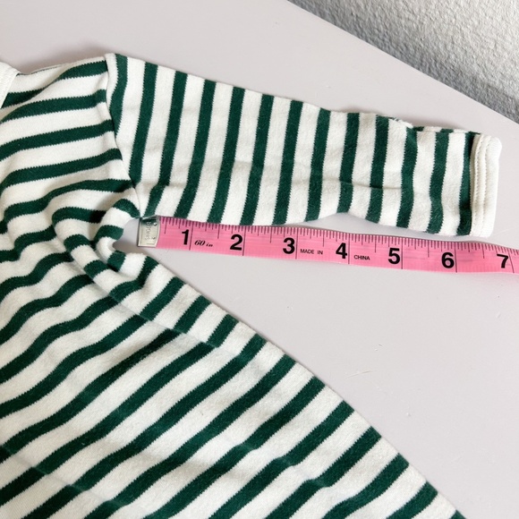 PARADE Organics hunter green striped Kimono Snap Infant Sleepsack Gown 0-3 month - Picture 9 of 10